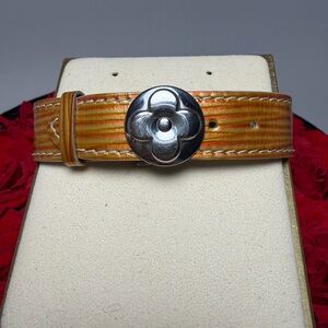 Louis Vuitton Vintage Good Luck Bracelet Burnt Brown & Gold Epi Leather